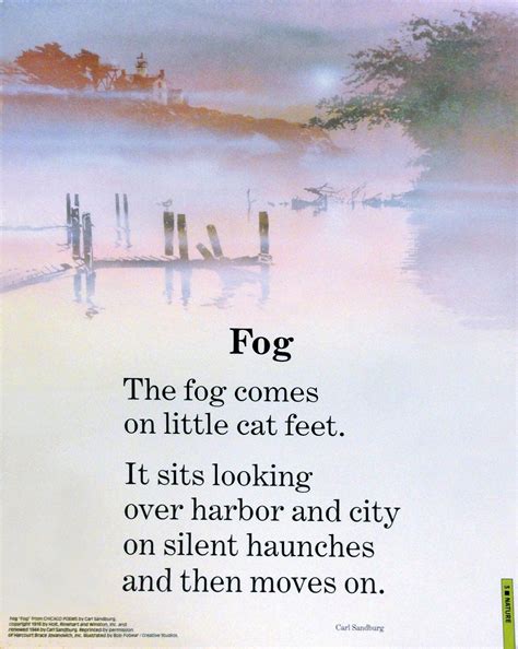 Vintage Classroom Poetry Poster Fog