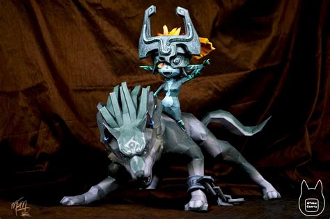 Otaku Crafts: Wolf Link and Midna Papercraft