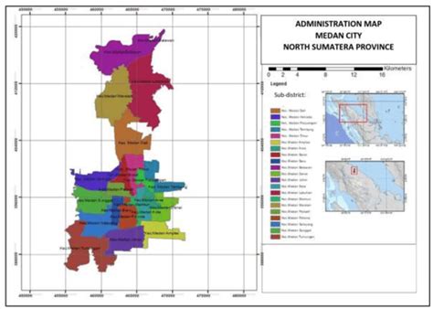 Map of Medan City, North Sumatra, Indonesia | Download Scientific Diagram