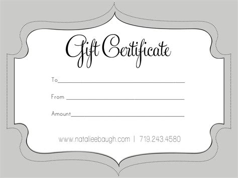 A cute looking gift certificate | Gift card template, Free gift ...