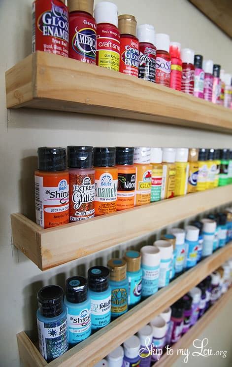 Craft Paint Storage {Wood Project} | Skip To My Lou