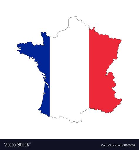 France map flag Royalty Free Vector Image - VectorStock