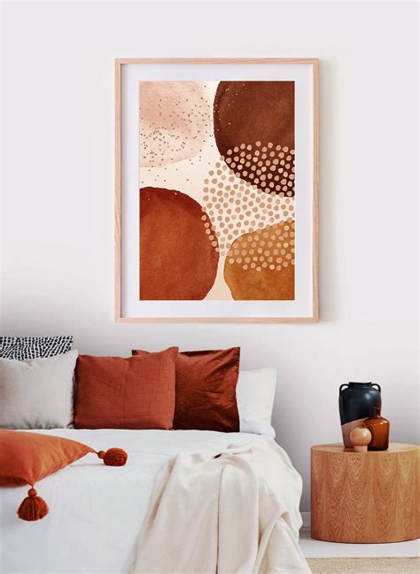 Terracotta Wall Art Abstract Art Print Watercolor Terracotta - Etsy