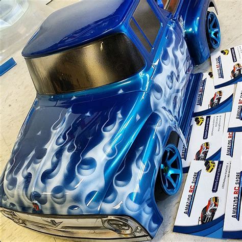 #Blue #Flames custom RC Body Shell | Rc car bodies, Rc cars and trucks ...