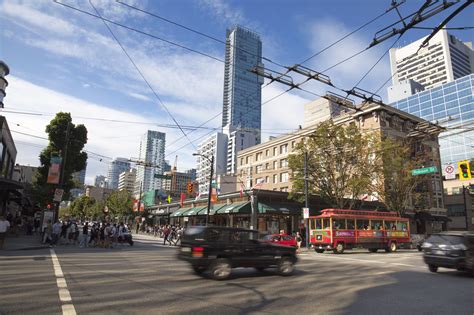 Robson Street Shopping in Downtown Vancouver, BC