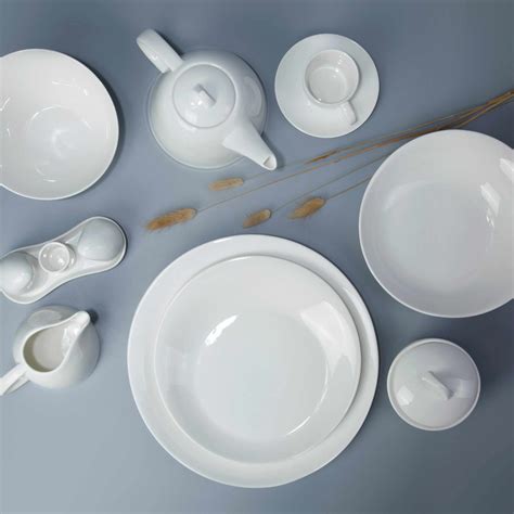 8 Piece Restaurant Classic White Dinnerware Set - Two Eight Ceramic