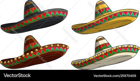 Cartoon traditional mexican hat sombrero Vector Image