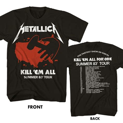 Metallica T-Shirt | Kill ‘Em All Summer 83’ Tour T-Shirt (Reissue ...