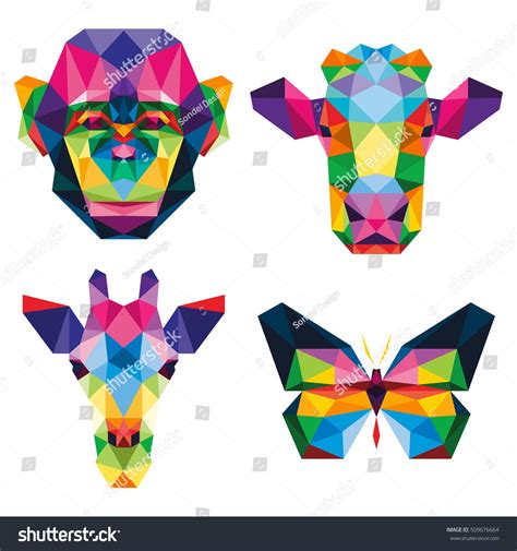 Polygon Animal Pet Zoo Livestock Polygonal Stock Vector (Royalty Free ...