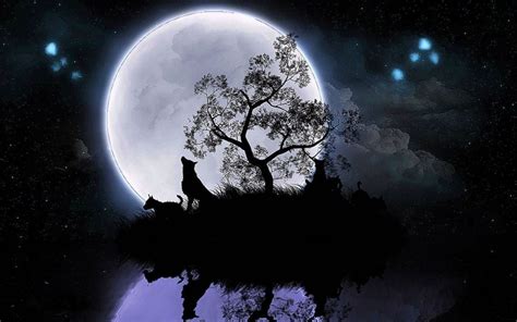 Wolf And Moon Wallpapers HD | Wolf wallpaper, Iphone wallpaper wolf ...