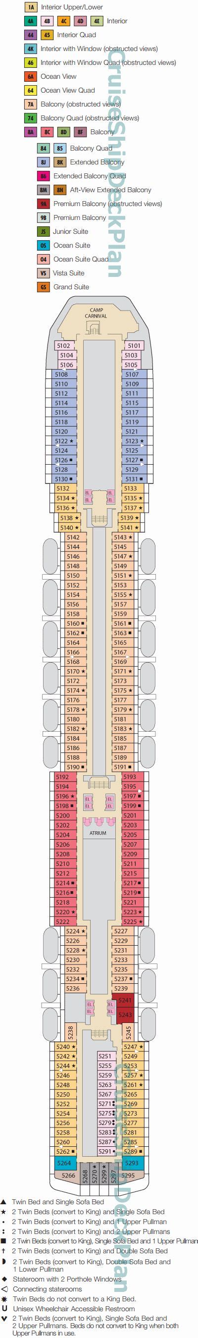 Carnival Legend Deck Plan | Carnival legend, Deck plans, Carnival cruise