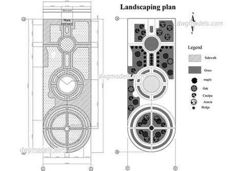 Landscaping dwg models, free download