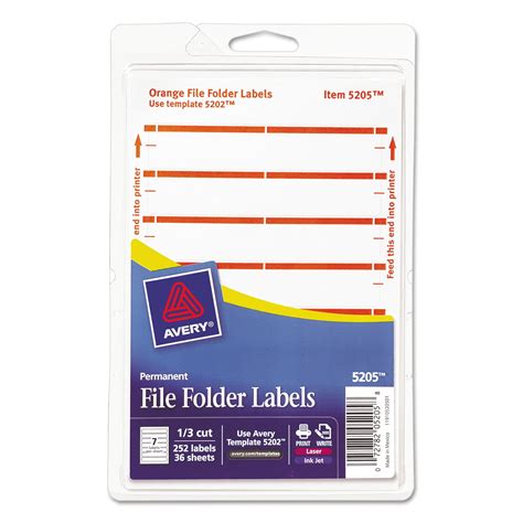 Avery File Folder Labels Template