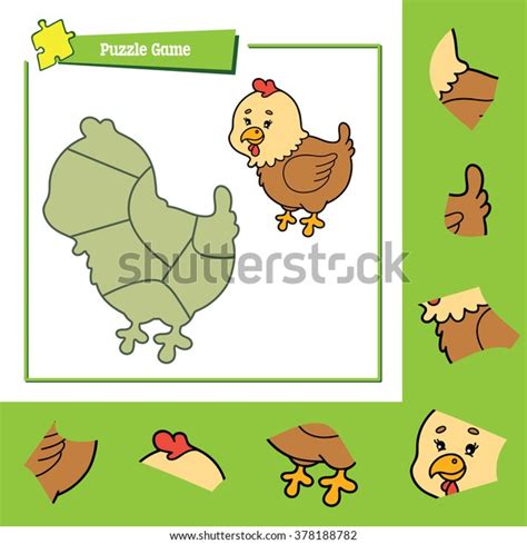 Cute Puzzle Game Vector Illustration Puzzle Stock Vector (Royalty Free ...