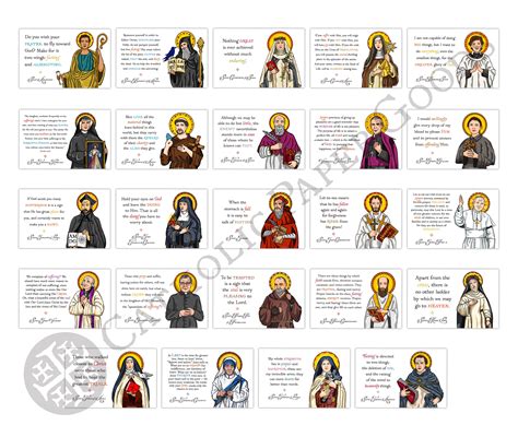 Lent with the Saints 24 Printable Catholic Saint Art Prints, Saint ...