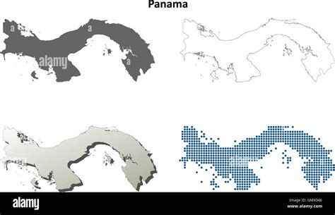 Panama outline map set Stock Vector Image & Art - Alamy