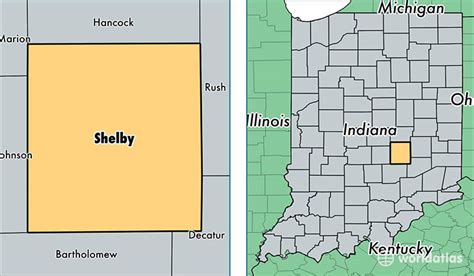 Map Of Shelby County Indiana - Cities And Towns Map