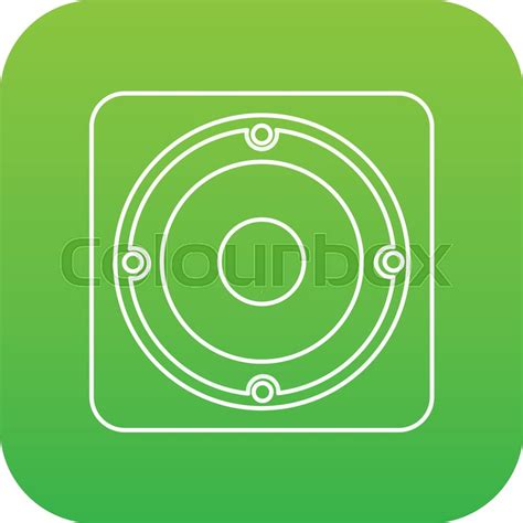 Speaker icon green vector isolated on ... | Stock vector | Colourbox