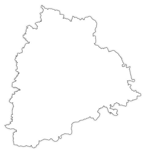 Telangana Outline Map, Telangana Blank Map