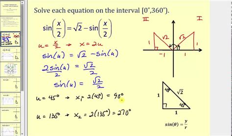 Solving Trigonometric Equations Using Substitution for Angles - YouTube