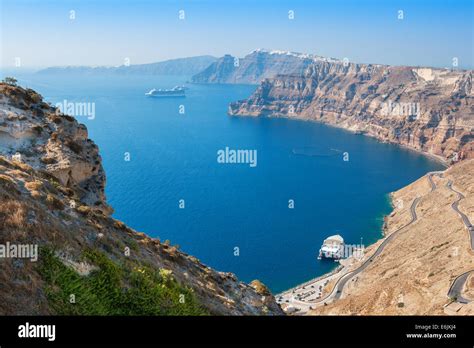 Caldera. Santorini island. Greece Stock Photo - Alamy