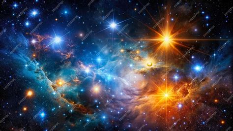 Premium Photo | Space glowing stars galaxy background