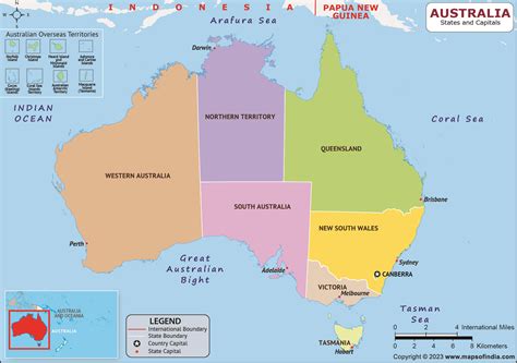 Australian States And Capitals Map - Athene Patricia