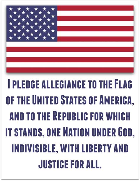 Pledge of Allegiance to the American Flag (Free Printable) - Ministry ...