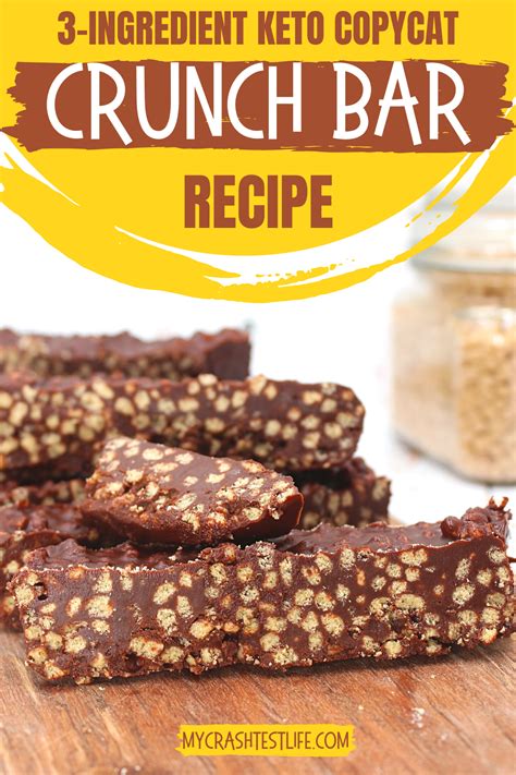 3-Ingredient Keto Chocolate Crunch Bar - Copycat Recipe - My Crash Test ...