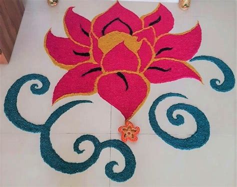 15 Best Lotus Rangoli Designs and Creative Ideas