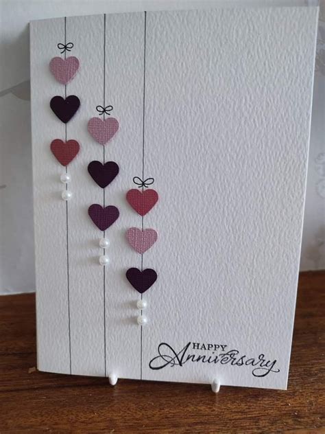 Simple Cards | Anniversary Cards Handmade, Valentines Day Cards ...