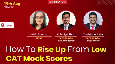 How To Improve Low CAT Mock Scores | Tips From CAT 99+%ilers, IIM A ...