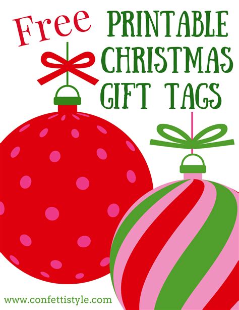 Free Printable Merry & Bright Gift Tags | ConfettiStyle