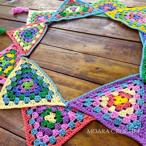 Crochet Bunting Pattern Easy Tutorial with Moara Crochet