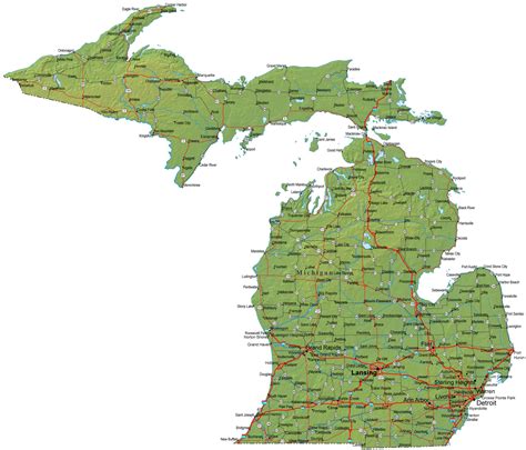 Printable Michigan Map