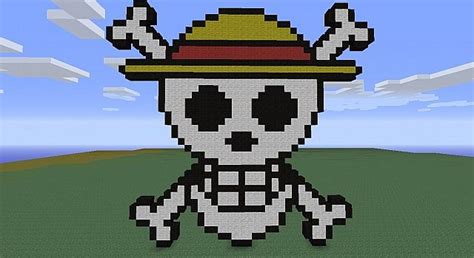 One Piece Skull Pixel Art 1.20/1.19.2/1.19.1/1.19/1.18/1.17.1/1.17 ...