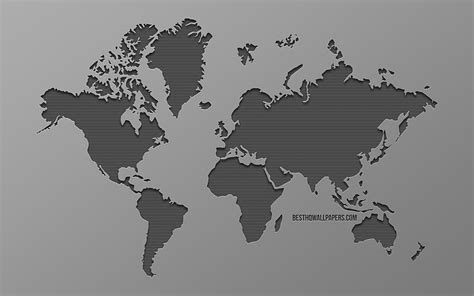 1920x1080px, 1080P free download | World map, gray background, earth ...