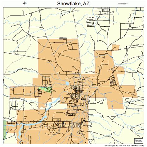 Snowflake Arizona Street Map 0467800