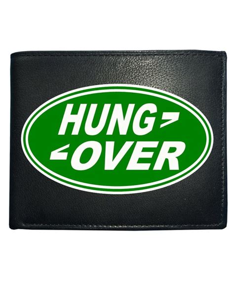 HUNG OVER Funny Men's Leather Wallet For the Morning