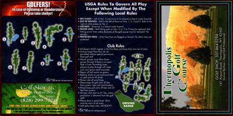 Scorecard – Thermopolis Golf Course