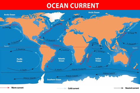 Ocean current illustration, world map, sea, continents HD wallpaper ...