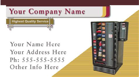 Vending Business Cards | Vending Service Cards | Vending Machine Cards