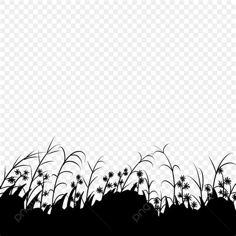 Grasslands Silhouette PNG Free, Grassland Silhouette Black Grass ...