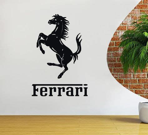 Ferrari Logo Decal WALL STICKER Silhouette Home by PrintaDream | Wall ...