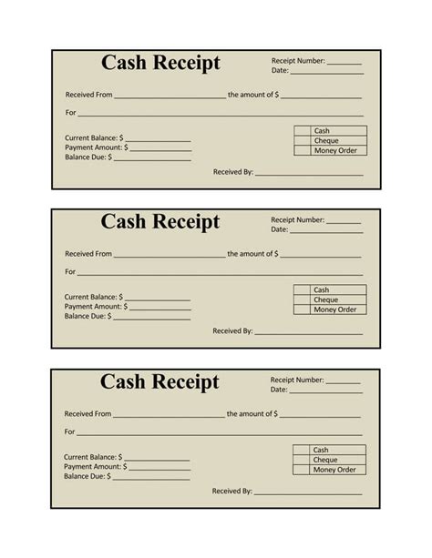 simple cash receipts template - Google Search | Receipt template ...