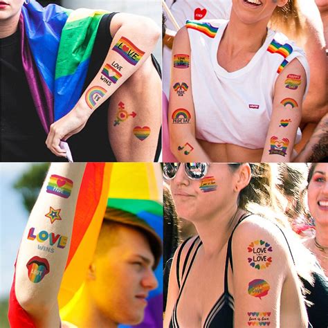 PrideOutlet > Temporary Tattoos > Rainbow Pride Temporary Tattoo Pack A113