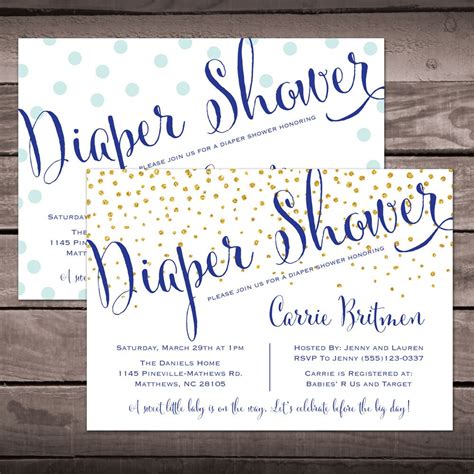 Printable Diaper Shower Invitation | Etsy