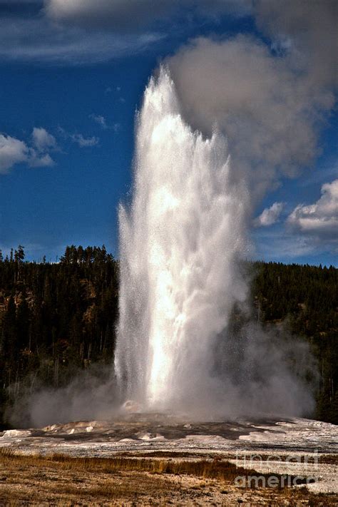 Massive Old Faithful Eruption Photograph by Adam Jewell | Pixels