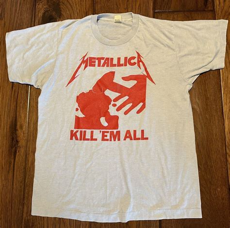 1980s Vintage METALLICA Kill Em All Tour Promo Shirt … - Gem