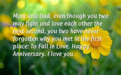 Happy Anniversary Wishes for Parents